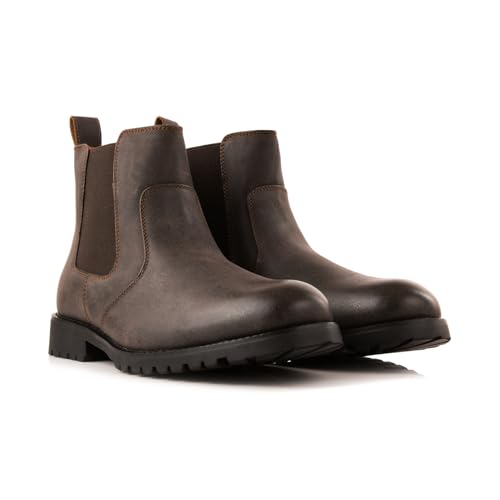 Ferro Aldo Mens Lace-less Ankle Boot Collection | Lug Sole Slip-on Chelsea | Side-Zip Engineer Boots product thumbnail 13