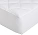 Amazon Basics Hypoallergenic Quilted Mattress Topper Pad, 18 Inches Deep, Twin XL, White