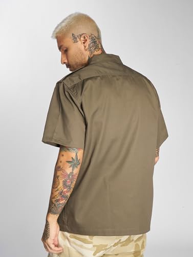 Brandit Us Shirt Short Sleeve, Uomo, Olive, 7XL - 3