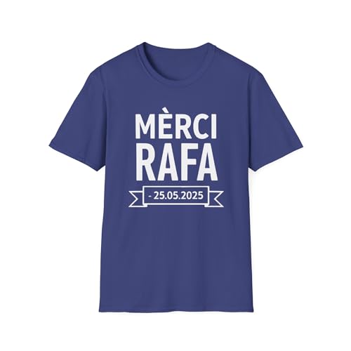 Merci Rafa Shirt Custom Unisex Softstyle T-Shirt, Unique Gift, Casual Wear, Thank You Tee, Celebration Shirt, Metro Blue