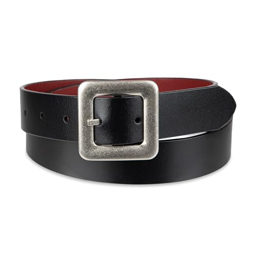 Levi's Women's Two-in-one Reversible Square Statement Buckle Casual Belt