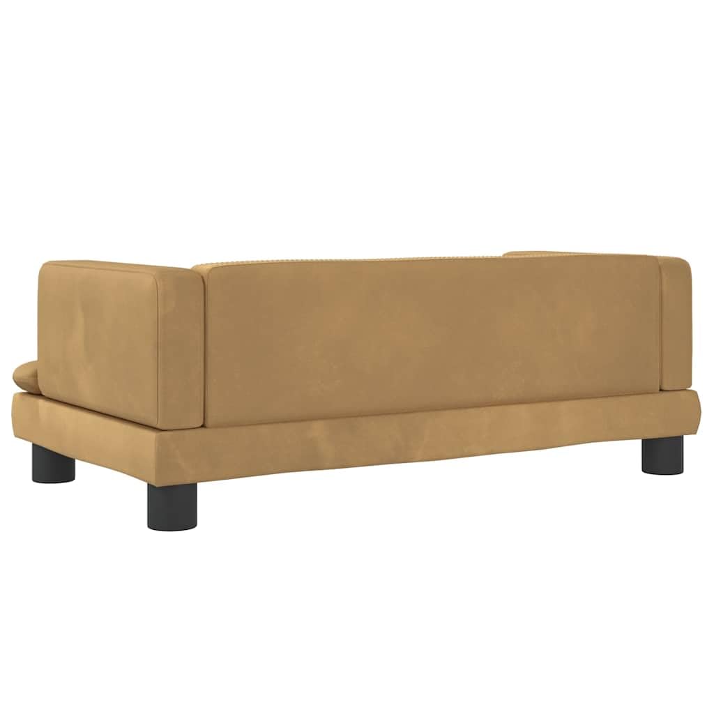 Cuccia per cani in velluto marrone, 80 x 45 x 30 cm, con materasso morbido, cestino antiscivolo e memory foam, ideale come posto per dormire per cuccioli, anziani, artrite e cuccia rilassante