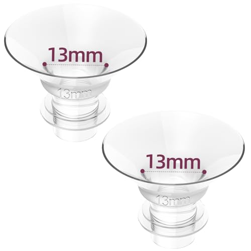 KISSBOBO K5 Originalqualität 13mm Flanschsatz, kein stechendes Gefühl, wie eine zweite Haut der Mutter,Sin BPA, silicona alimentaria, fácil de limpiar y sustituir (2 piezas)