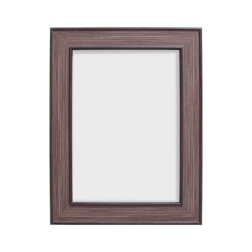Image of GOLDEN PEACOCK Set of 2 5x7 Inch Photo Frames - Classic Dark Brown Wood Finish | Premium Wall Hanging & Tabletop Picture Frames for Home Decor & Gifting