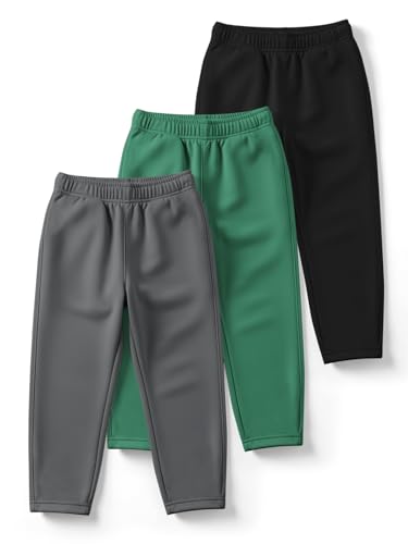 Image of HELLCAT Trendy Solid Cotton Blend Regular Fit Track Pant for Boys - Pack of 3