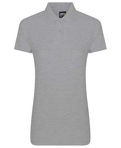 Image of PRORTX RX01F Ladies Pique Polo Shirt - Heather Grey - L