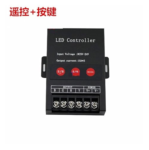 Controlador LED RGB 45A con amplificador de alta potencia para mantener el brillo de tus tiras 5