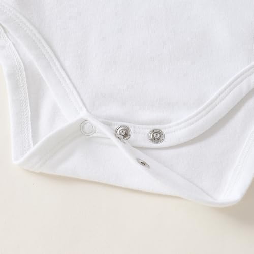 ROMPERINBOX Baby Girl Short Sleeve Onsies, 3 Pack Multi Colors Baby Bodysuit, Knitted Solid, Crew Neck 0-24 Months4