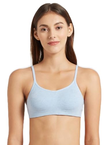 Image of Jockey Women's Cotton Non-Padded Wirefree Beginner's Bra SS12 Sky Blue Melange 36C