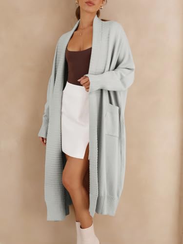 Image of Danedvi Womens Long Cardigan Sweaters 2026 Spring Chunky Knit Oversized Slouchy Open Front Warm Coats with Pockets