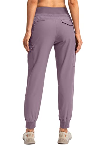 Pudolla Women's Hiking Jogger Pants Lightweight Travel Cargo Pants With Zipper Pockets High Waist For Golf Camping Purple Xxl #TOP1
