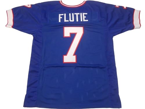 Doug Flutie Custom Jersey Stitched Blue Football New No Brand/Logos (US, Alpha, Large, Regular, Regular, Blue)