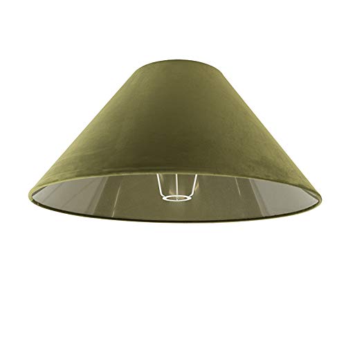 QAZQA Paralume in velluto verde muschio 55/19/26