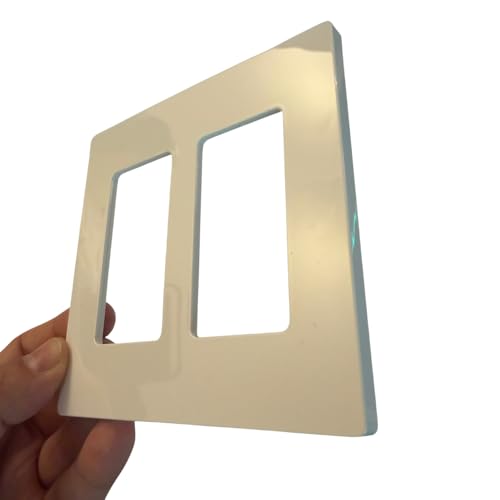 Placas de pared de 2 puertos fabricadas en policarbonato blanco premium 5