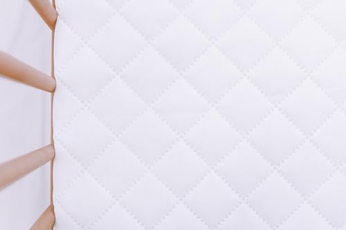 Viculii Waffi Baby Space Saver Baby Cot and Mattress 100x50x10cm | Compact Mini White Cot with Drop Side and Mattress - Image 5