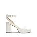 DREAM PAIRS Platform Heels for Women High Block Chunky Open Toe Ankle Strap Heels Fashion Wedding Party Evening Prom Dance Dress Pump Sandals Shoes,Size 8.5,White-Pu,SDHS2420W