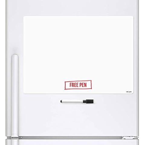 CKB Ltd® Blank Dry Wipe Magnetic Whiteboard Fridge Board Magnet Signage Sheet Cover