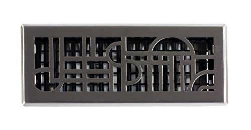 Decor Grates ADH412-NKL Art DECO Floor Register, Brushed Nickel, 4-Inch By 12-Inch - Image 3