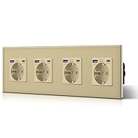 BSEED Lichtschakelaar met Stopcontact Schuko Inbouw