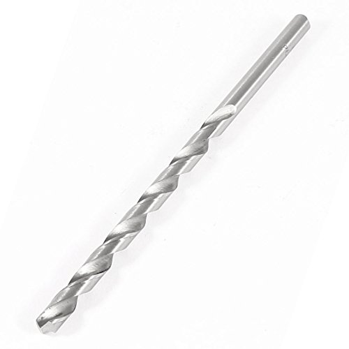 Aexit Silver Tone Tool Holder 6mm Cutting Dia 150mm Long Twist Drilling Drill Bit Model:40as498qo527