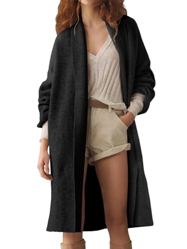 Image of Saodimallsu Womens Long Cardigan Sweaters Chunky Open Front Oversized Slouchy Knit Fall Trendy Coatigan Jackets