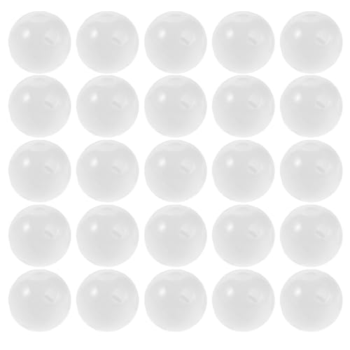 BESTonZON 30stücke Weiße Rasselbälle Kunststoff-rasselkugeln mit Geräuschfunktion für Babyspielzeug Diy-projekte und Häkelarbeiten Geräuschemacher für Puppen