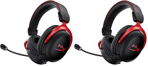Image of HyperX Cloud II Wireless-Gaming Headset- PC, PS5, PS4, Long Lasting Battery 30 Hours, DTS Headphone:X Spatial Audio, Memory Foam, Detachable Noise Cancelling Microphone with Mic Monitoring(Pack of 2)