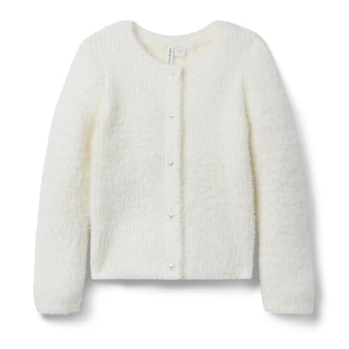 Janie and Jack Girls' Ivory Button Down Cardigan (Toddler/Little Big Kid)