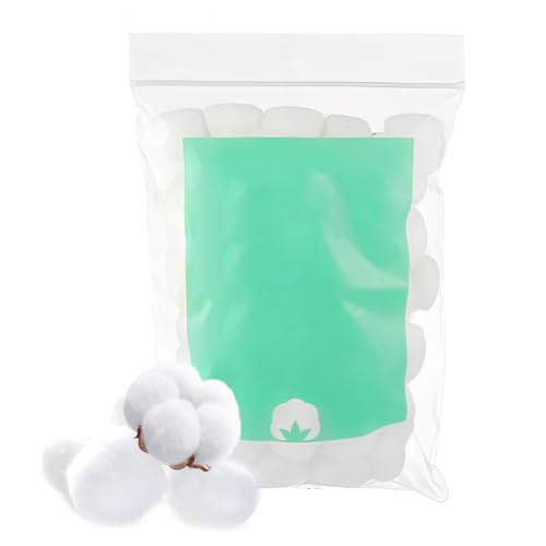 THQAE 200 Pcs Boules de Coton de Maquillage Dégraissant, Pure Coton Boules Maquillage, Boules de Coton Dégraissantes, Boule de Coton, Boules de Coton Blanches, Coton Boule, Usage Domestique