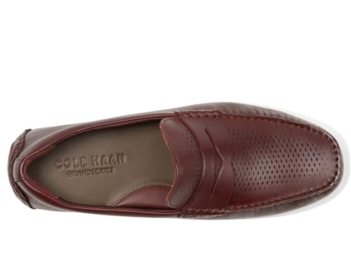 Image of Cole Haan Men's Grand Laser Driver Penny Loafers, Bloodstone /Truffle, 10.5-M US