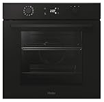 Haier ID Series 2 H6 ID2P5B3YTB - Forno multifunção pirolítico e hidrolítico, conectividade WIFI, 78L, cozedura multinível, 12 funções, ecrã táctil e comandos rotativos, guia telescópico, preto