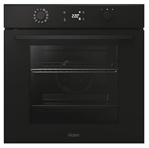Haier ID Series 2 H6 ID2P5B3YTB Pyrolytischer und hydrolytischer Multifunktionsofen, WLAN-Konnektivität, 78 l, mehrstufiges Kochen, 12 Funktionen, Touchscreen-Display und Drehgriffe, Teleskopführung,