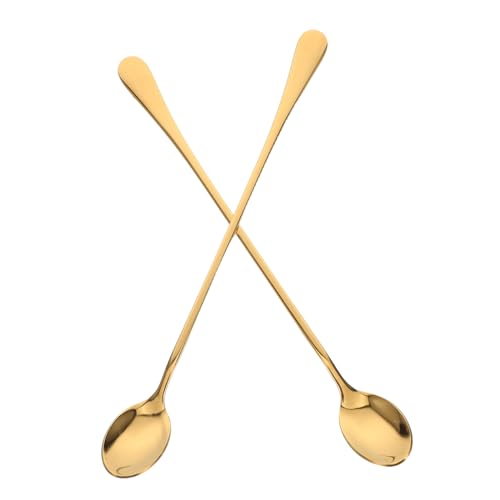 PRETYZOOM Pcs Long Handle Stainless Steel Tea Stirrer Spoon Ice Spoon for Bar Cocktail Reusable Stirring Utensil