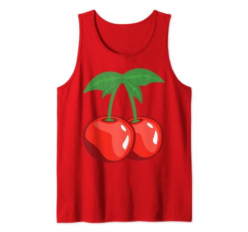 Cherry Fruit Easy Lazy Disfraz de Halloween Camiseta sin Mangas