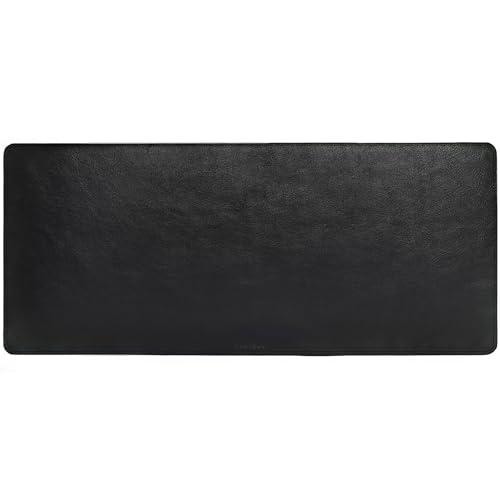 Tapete de Escritorio de Cuero Genuino Full Grain XL Negro miniatura 6