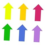 DEARMAMY 6 Stück Teiliges Selbstklebende Boden Wandaufkleber Pfeile Bunte Richtungspfeile Langlebige Rutschfeste Bodenmarkierung für Verkehr Lager Schule Büro und Sportstätten