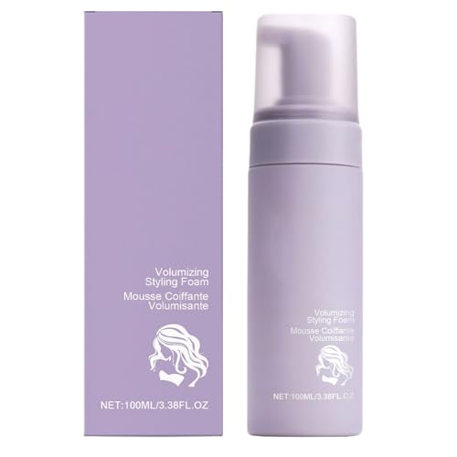 Volume Espuma De Peinado, 100ml Espuma Fijadora Para Cabello Fino, Espuma Control De Rizos, Espuma Para Cabello Voluminoso, Volumen Y Fijación Fuerte Protección Contra El Calor