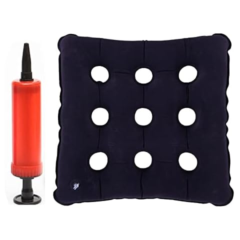 Inflatable Anti-Bedsore Air Cushion,Wheelchair Office Car Air Seat pad,Anti-Bedsore CushionThickening Inflatable Seat Cushion for Elder Bedridden Patient,Foldable Anti-Decubitus Office Chair Cushion Cover