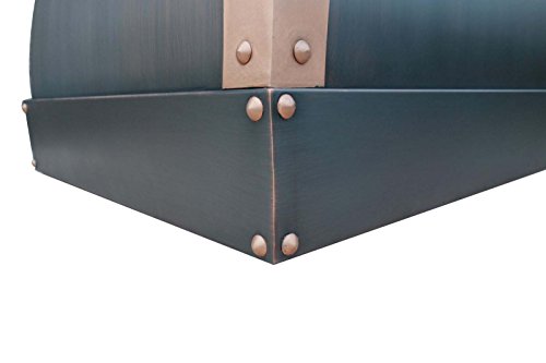 SINDA 30"W x 36"H Wall Mount with Beehive-Natural Copper, Copper Oven Hood Cover with High CFM Commercial Grade Range Hood Insert, Includes Fan Motor, Blower Box, Baffle Filter, H1STRBNW3036