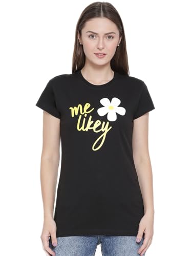Softline Women Cotton Rich Half Sleeve Printed T-Shirt | Round Neck Regular Fit Tee with Quick Dry Technology