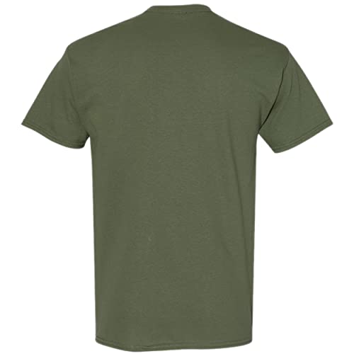 Gildan Men's Heavy Cotton T-Shirt, Style G5000, 2-Pack, Military Green, Large #TOP6