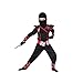 Spooktacular Creations Halloween Ninja Costume, Black Ninja Outfit Set for Kids, Halloween Costumes with Accessories for Boys Dress Up and Role Play Party (3T, 3-4 yrs)