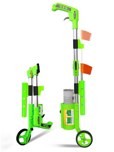 zozen Marking Paint Wand Foldable/Flags Holder/with 20pc Marking Flags Line Widths Adjustable Paint Sticks Work with Side Push Inverted Marking Spray Paint. for Industrial Sports Field and More