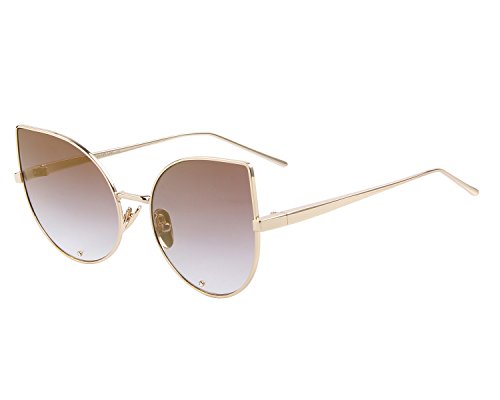 Retro Cat Eye Sunglasses for Women Men Metal Bridge Sunglasses Fashion Shades for Beach Driving Travel Outdoor Activities