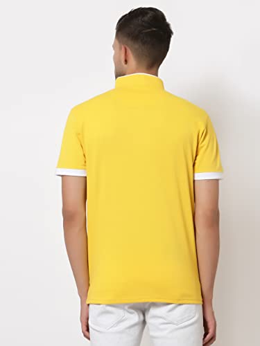 Image of UZARUS Men's Solid Cotton Regular Fit Polo T-Shirt