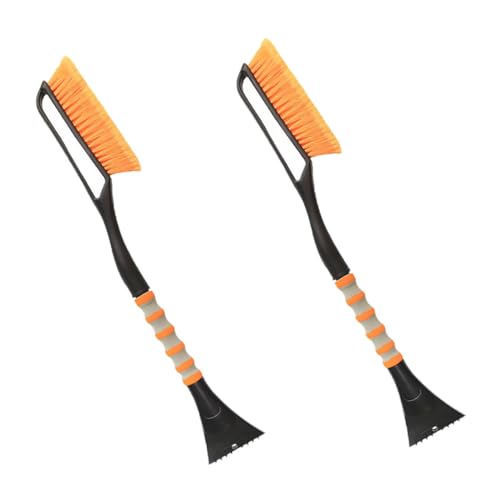 OFFSCH 2pcs Snow Shovel Vehicle Snow Ice Scraper with Brush Car Mirror Glass Wiper Ice Scraper Truck Windscreen Ice Scraper Windshield Snow Scraper Snow Foam Winter Plastic Tool