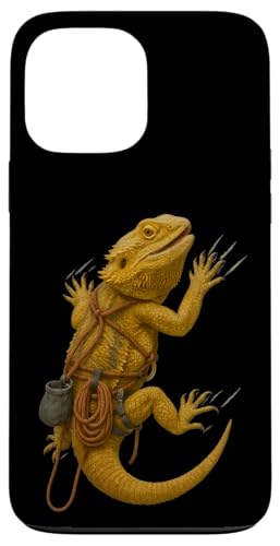 Bearded Dragon Rock Climbing Pogona Vitticeps Design �X�}�z�P�[�X iPhone 13 Pro Max �p