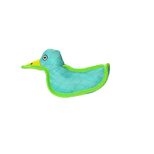 DURA FORCE - Durable Woven Fiber - Duck - Squeakers - Multiple Layers. Made Durable, Strong & Tough. Interactive Play Dog Toy (Tug, Toss & Fetch). Machine Washable & Floats (Duck1)