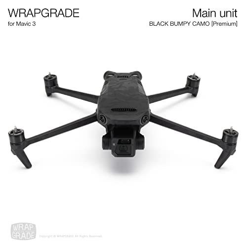 Image of WRAPGRADE Full Skin Stickers for DJI Mavic 3 / Mavic 3 Classic (BLACK BUMPY CAMO)