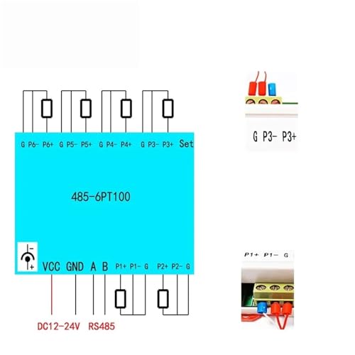 Module PT100 6 canaux RS485 Modbus RTU pour acquisition de température - 5